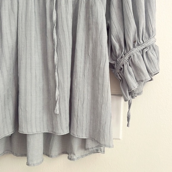 NWOT Blue Pepper Peasant Top Puff Sleeves - Picture 5 of 11